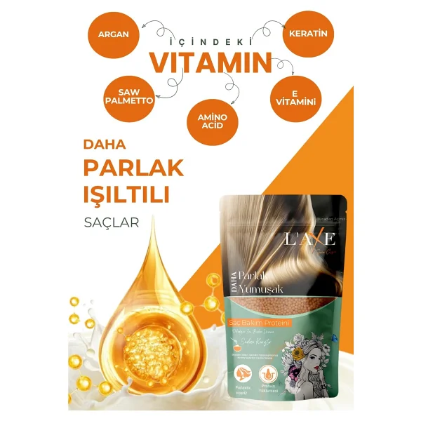 Hasarlı-Kabaran Saçlara Bakım Terapisi Saç Bakım Proteini 50 Gram - Görsel 5
