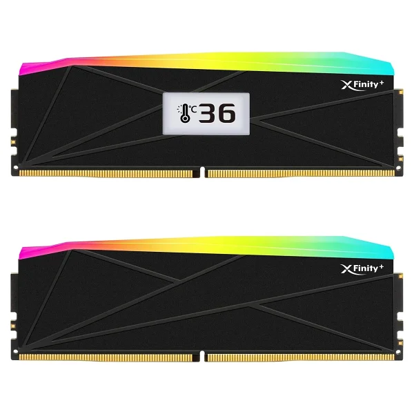 V-Color Manta Xfinity+ OLED Argb 32gb (2x16gb) DDR5 6400mhz Cl32 1.4v, Intel Xmp 3.0, Sk Hynix Ic, Siyah Masaüstü Bellek RAM / Otmxfl1664832wwk - Görsel 2