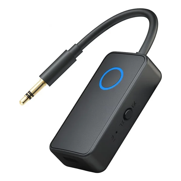Coverzone Bluetooth 5.4 Ses Alıcı & Verici - 2'si 1 Arada Aux Adaptör, 3.5mm Jak, USB-C Şarj, 15m Kablosuz Menzil, 180mah Batarya, Araç & Ev Hoparlör İçin Kablosuz Müzik Adaptörü M30 - Görsel 6