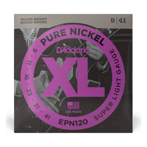 D'addario Pure Nickel Epn120 Super Light 09-41 Elektro Gitar Teli - Görsel 2