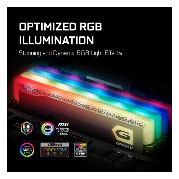 Geil Orion V RGB AMD 16 GB (2x16) 6400 MHz Cl42 Gavsg516gb6000c38csc DDR5 RAM - Görsel 2