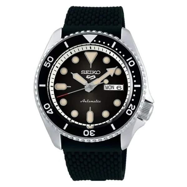 Seiko 5 Sports Skx Srpd73k2 Silikon Kordon Siyah-Bej Erkek Kol Saati - Görsel 2