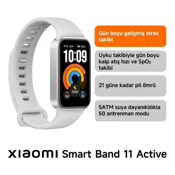 Xiaomi Smart Band 11 Active Gri Akıllı Bileklik - Görsel 2