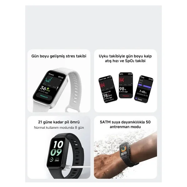 Xiaomi Smart Band 11 Active Gri Akıllı Bileklik - Görsel 3