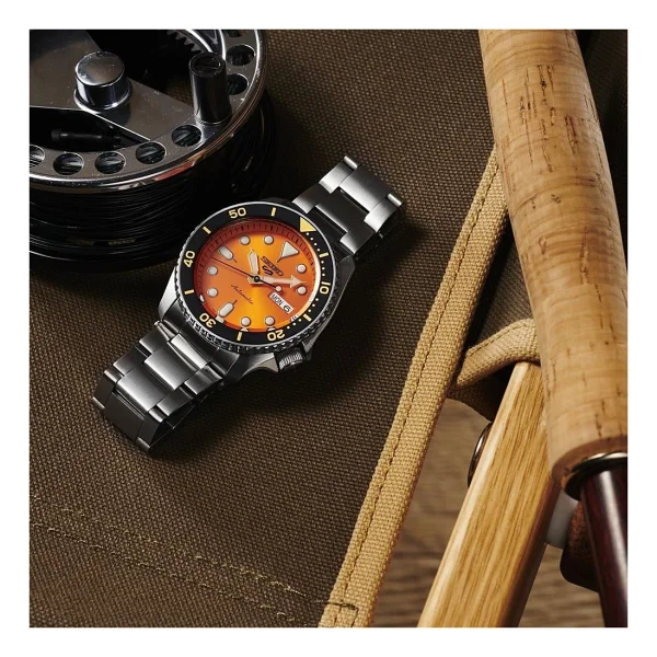 Seiko 5 Sports Skx Srpd59k Çelik Kordon Turuncu Erkek Kol Saati - Görsel 7