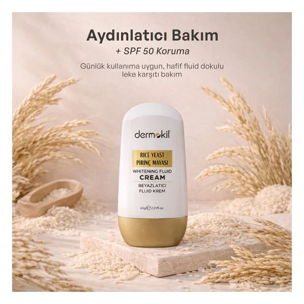 Dermokil Pirinç Mayası Beyazlatıcı Fluid 30 Spf 60 Gr Leke Kremi - Görsel 4