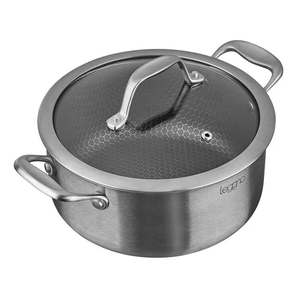 Leggno Elite Pro 3Ply Petek Dokulu 32 cm Derin Tencere - Görsel 4