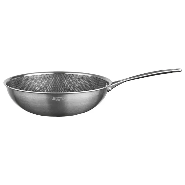 Leggno Elite Pro 3ply Petek Tabanlı Wok Tava 30 Cm - Görsel 2