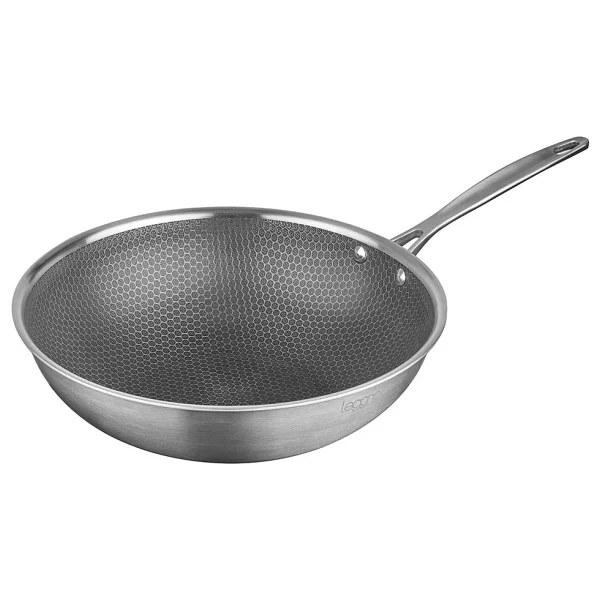 Leggno Elite Pro 3ply Petek Tabanlı Wok Tava 30 Cm - Görsel 3
