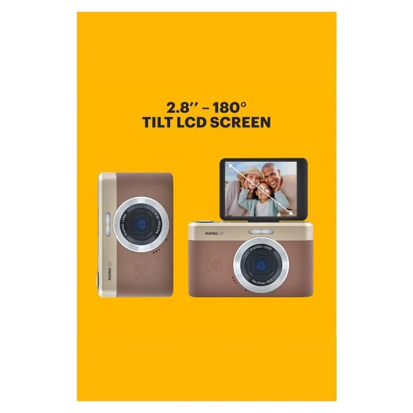 Kodak Pixpro C1 Kahverengi Dijital Fotoğraf Makinesi - Görsel 3