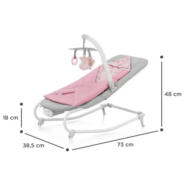 Kinderkraft Felıo 2 Bebek Ana Kucağı ve Sallanır Koltuk - Pembe - Görsel 5