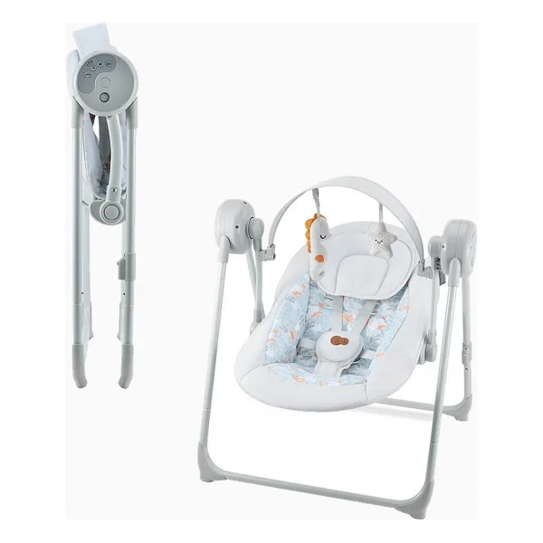 Kinderkraft Swıngee Elektrikli Bebek Salıncağı Ana Kucağı - Gri - Görsel 6