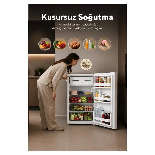 Kumtel Hmb-110 Beyaz Mini Buzdolabı - Görsel 5