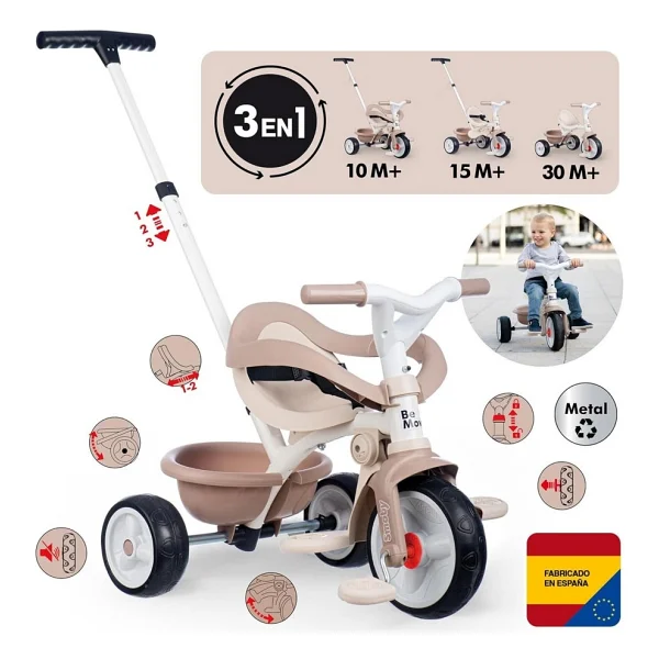 Smoby Be Move Comfort 3'ü 1 Arada Bebek Bisikleti - Görsel 3