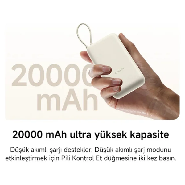 Xiaomi 33 W Krem 20000 mAh Hızlı Şarj Powerbank - Görsel 4