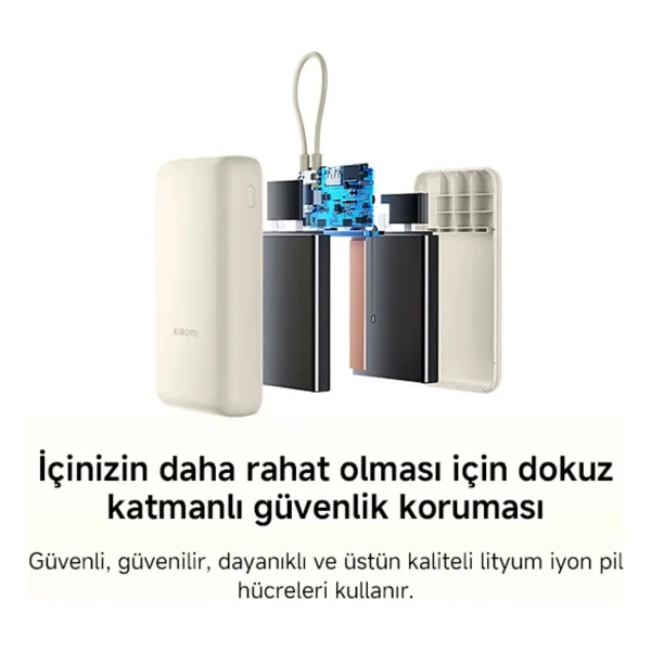 Xiaomi 33 W Mavi 20000 mAh Hızlı Şarj Powerbank - Görsel 8