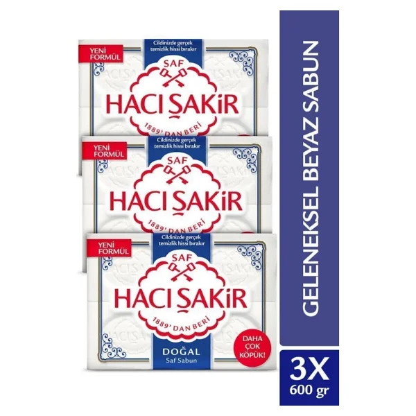 Hacı Şakir Doğal Geleneksel Beyaz Sabun (4 Adet) - standart - Görsel 4