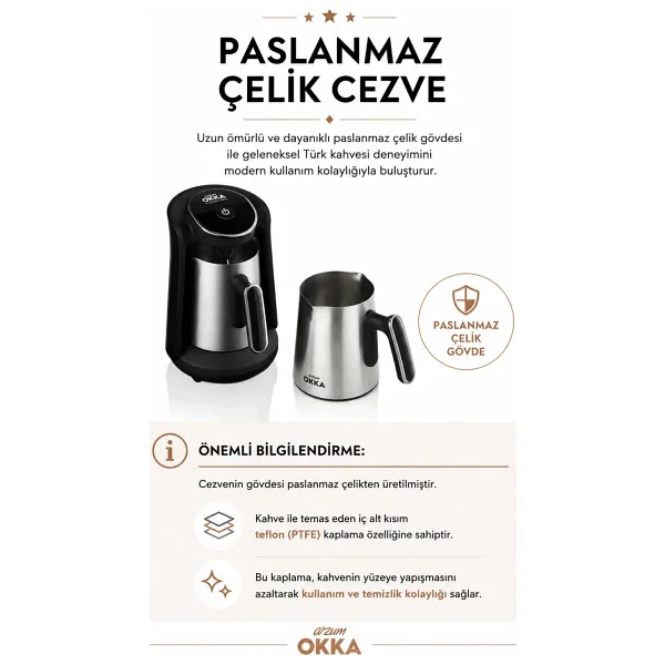 Arzum Okka Minio Pro Ok0010 Bakır Türk Kahve Makinesi - Görsel 2