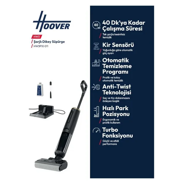 Hoover Hw3p10 011 Islak Ve Kuru Şarjlı Dikey Süpürge - Görsel 5