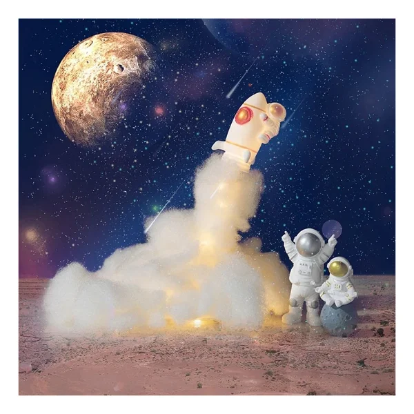 Uçan Astronot Tasarımlı Gece Lambası - Görsel 2