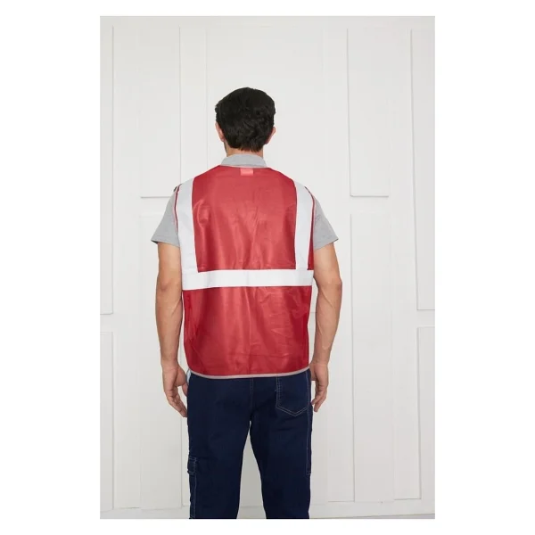 Orange Safety Mühendis Tipi İkaz Yeleği Kırmızı - Görsel 7