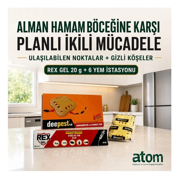 Atom Alman Hamam Böceği Ilacı Ve Özel Yem Kutuları - Görsel 8
