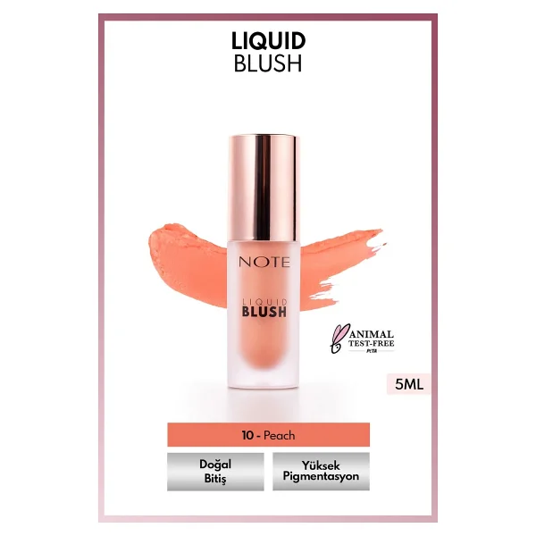 Note Nemlendirici Etkili 10 Peach Likit Allık - Görsel 3
