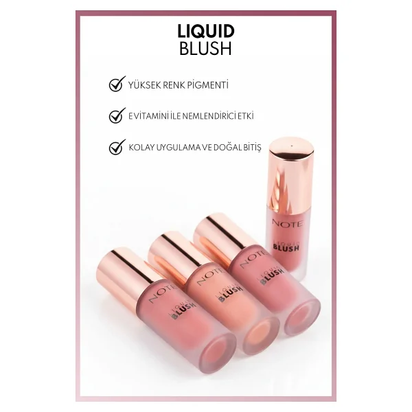 Note Nemlendirici Etkili 10 Peach Likit Allık - Görsel 4