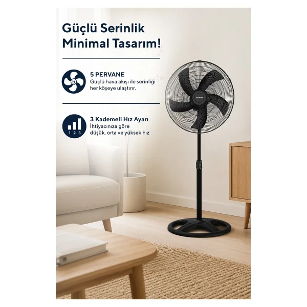 Kumtel Ktf-345 Ayaklı Vantilatör - Görsel 2