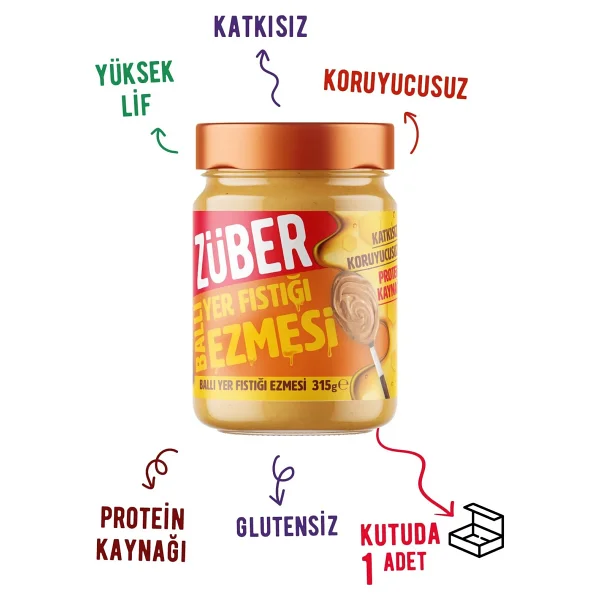 Züber Original Fıstık Ezmesi 315 Gr - Görsel 3