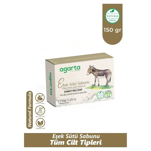 Agarta Doğal El Yapımı Eşek Sütü 150 Gr Sabun - Görsel 3