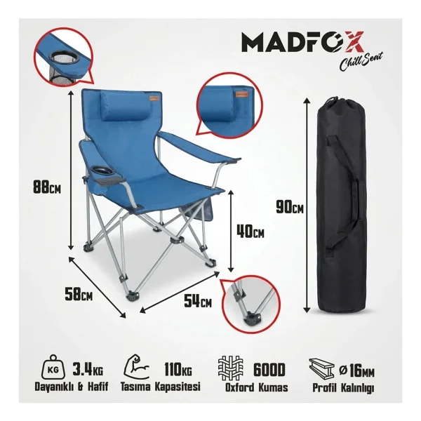 Madfox Chillseat Katlanır Kamp Sandalyesi - Görsel 8