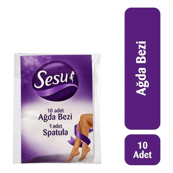 Sesu Ağda Bezi 10'lu + Spatula - Görsel 2