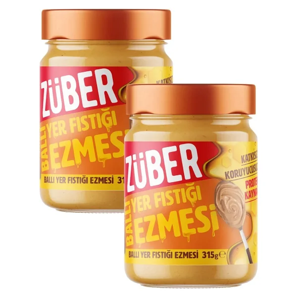 Züber Original Yer Fıstığı Ezmesi (Bal İlaveli) 315g X 2 Adet - 315 Gr - Görsel 4