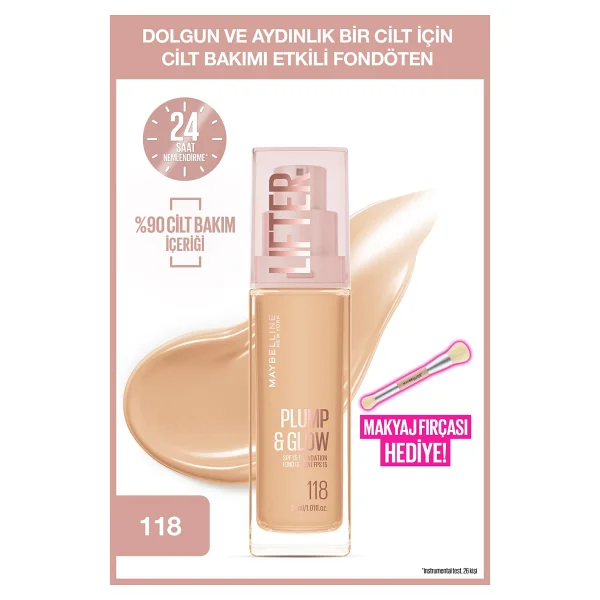 Maybelline New York Lifter Plump & Glow Spf 15 118 30 Ml Krem Fondöten - Görsel 3