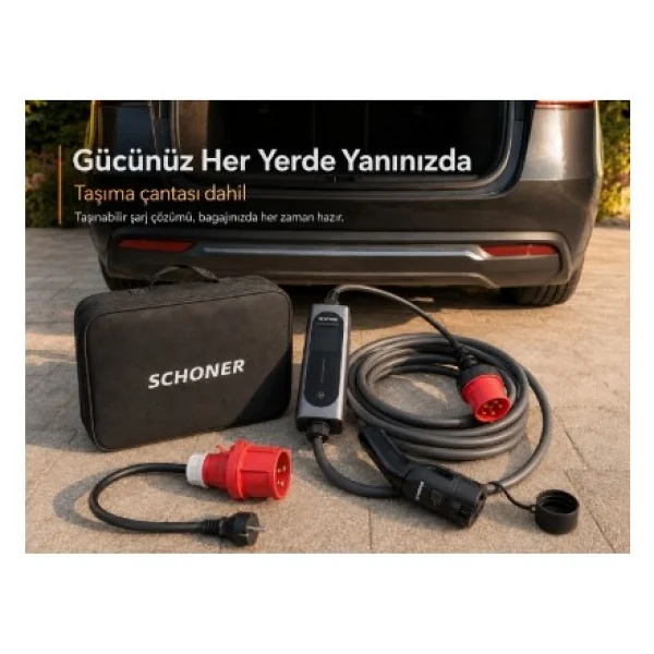 Schoner 22 Kw T2 Kablolu 5 M Elektrikli Araç Şarj İstasyonu - Görsel 8
