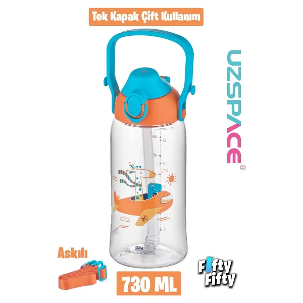 Uzspace 2203 730 ml Tritan Pipetli Çocuk Matarası - Görsel 7