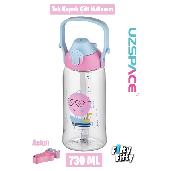 Uzspace 2203 730 ml Tritan Pipetli Çocuk Matarası - Görsel 6
