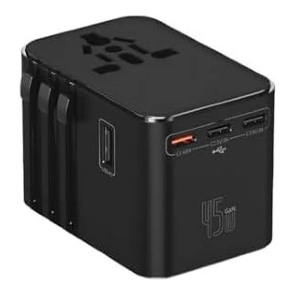 Universal Seyahat Priz Dönüştürücü Adaptör, 45w Şarj Cihazı, 2x USB Girişi, 3x Type-C Girişi, Uluslararası Güç Adaptörü, Us, Uk, Eu, Au Evrensel Uyum - Görsel 3