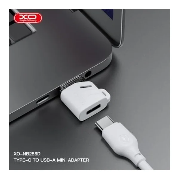 Xo USB-A Erkek - Type-C Dişi Dönüştürücü Adaptör Nb256d, Veri Ve Şarj Destekli, 5gr, Beyaz - Görsel 2