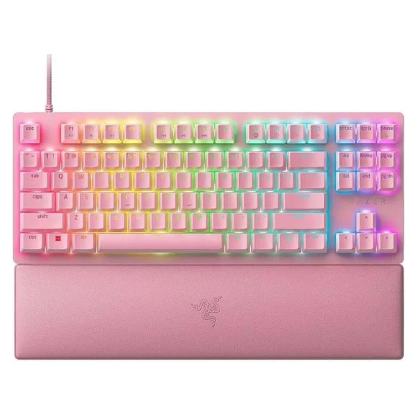 Razer Huntsman V2 Tkl Us Layout Quartz RGB Red Switch Kablolu Mekanik Oyuncu Klavyesi - Görsel 2