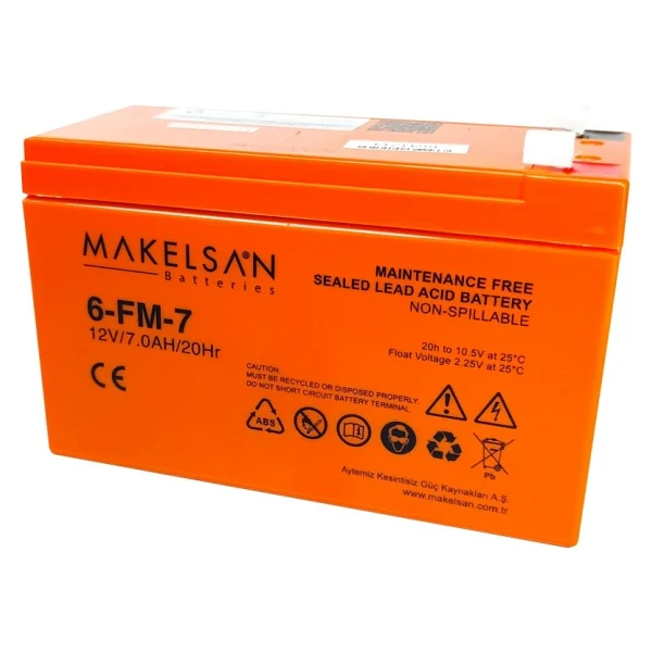 Makelsan 12v 7ah, Bakımsız, Kuru Akü. Ups İçin Uygundur. - Görsel 10