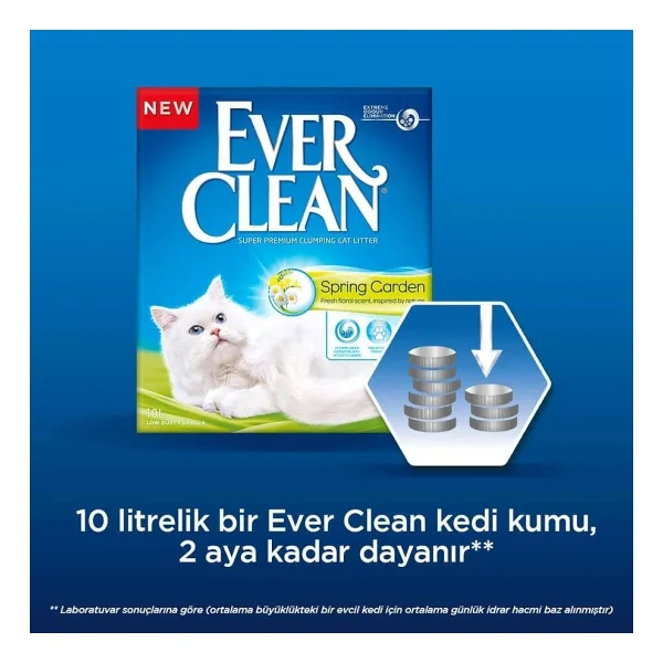Ever Clean Ever Clean Topaklanan Kedi Kumu 10 Lt Çiçek Kokulu Aloe Vera Özellikli İnce Taneli - Görsel 6