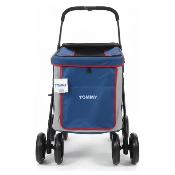 Tommy Evcil Hayvan Arabası Mavi 102x62x105cm Max 40kg - Görsel 5