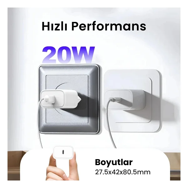 Bix Bxpd23 20 W Hızlı Şarj Adaptörü - Görsel 3