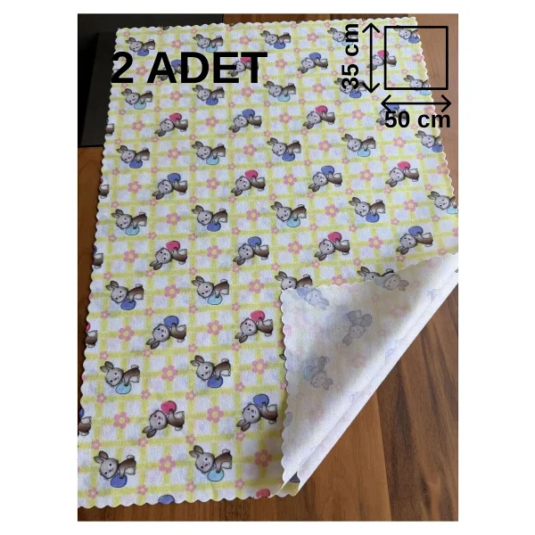 Montefair Yıkanabilir Karakterli Ilkokul Ve Okul Öncesi Beslenme Örtüsü Beslenme Bezi 3 Adet 35 X 50 Cm - Pembe - Beyaz - Görsel 8