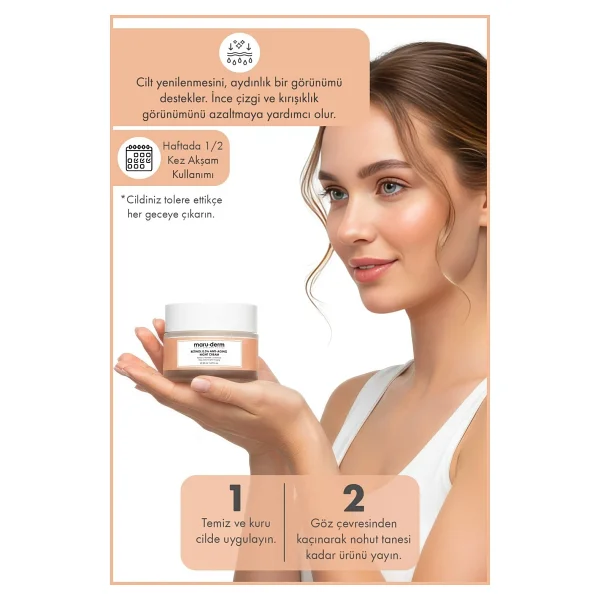 Maru.Derm Retinol %0.3 Yaşlanma Karşıtı 50 Ml Gece Kremi - Görsel 4