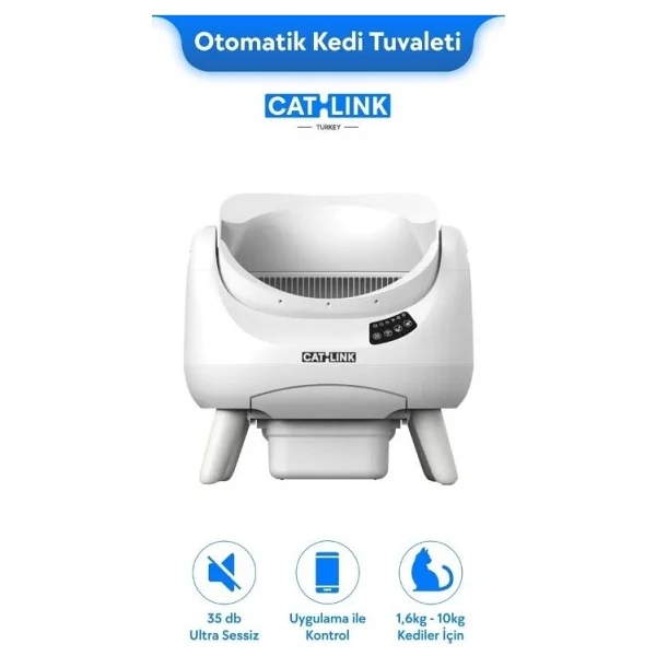 Catlink Üstü Açık Otomatik Kedi Tuvaleti Beyaz - Scooper Open-X (Cl-Ch-01-W) - Görsel 4