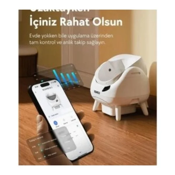 Catlink Üstü Açık Otomatik Kedi Tuvaleti Beyaz - Scooper Open-X (Cl-Ch-01-W) - Görsel 3