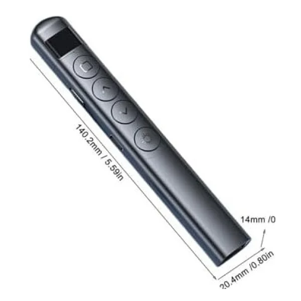 Hobimtek Dijital Ekranlı Şarjlı Lazer Sunum Kumandası Şarj Göstergeli Lazer Powerpoint Laser Pointer Slayt Atlatıcı - Görsel 4